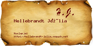 Hellebrandt Júlia névjegykártya